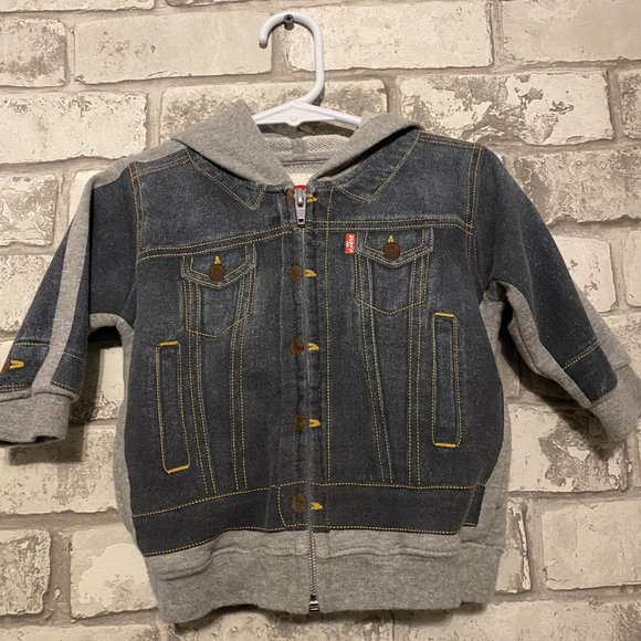 Levi Zip-Up Hoodie Size 12 Months - Picture 1 of 6